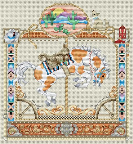 (image for) August In Santa Fe Carousel Horse